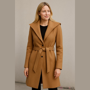 Camel Long Button-up Coat London Fog Xs